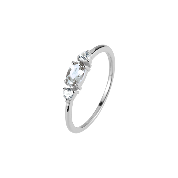 Jacques Lemans  SE-R113A56 Damen  Gr. 56 Ring Sterlingsilber mit White Topaz